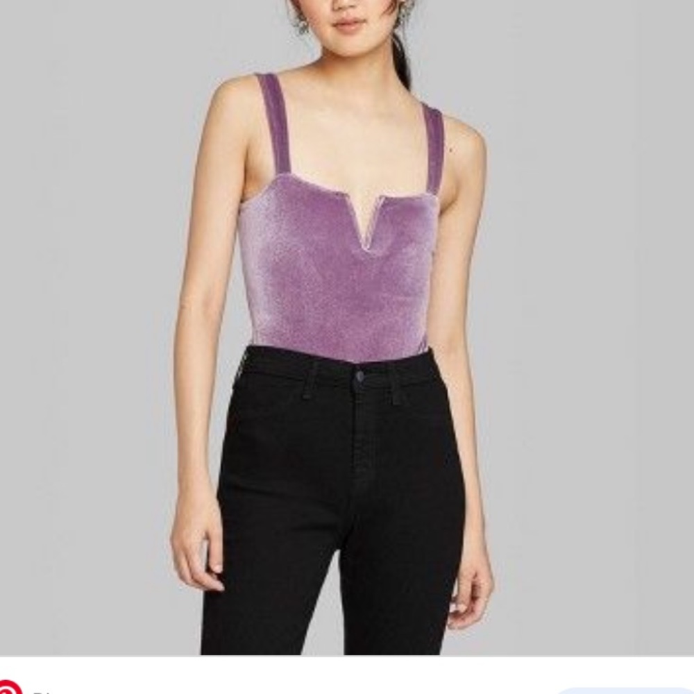Wild fable purple velvet leotard never worn!!!